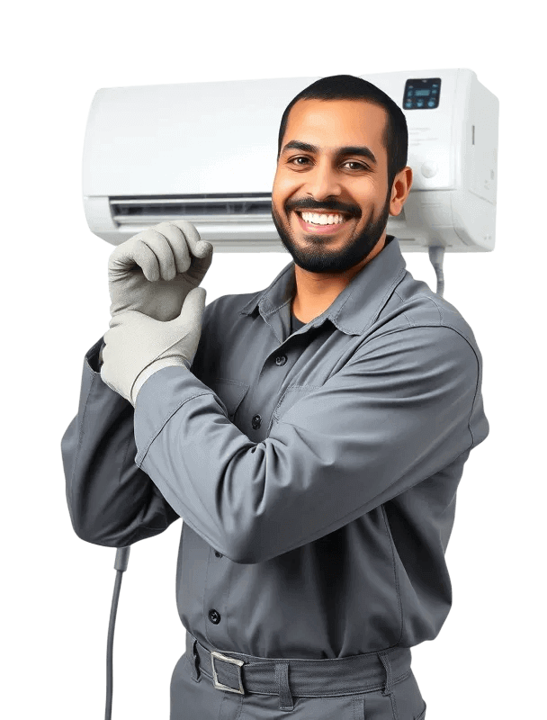Technicien RymBTP en train d'installer un système de chauffage à casablanca