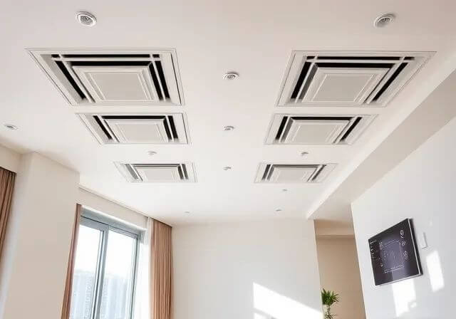 Installation de climatisation gainable dans une résidence haut de gamme à Bouskoura - Casablanca