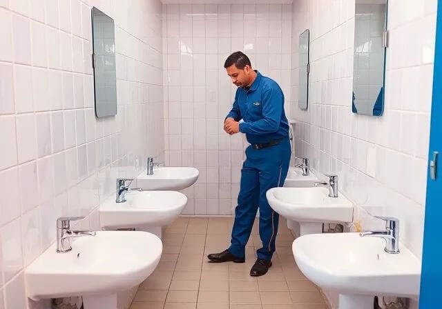 Installation de blocs sanitaires dans une école à Casablanca par un plombier RymBTP